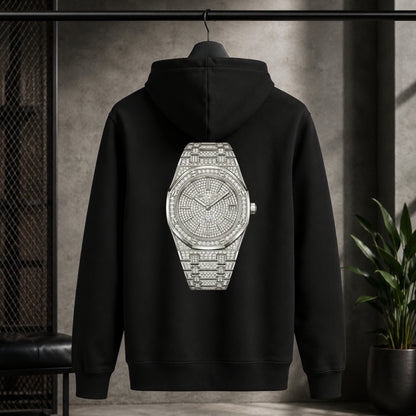 Iced Out White-Gold Chrono Hoodie - 2 Farben
