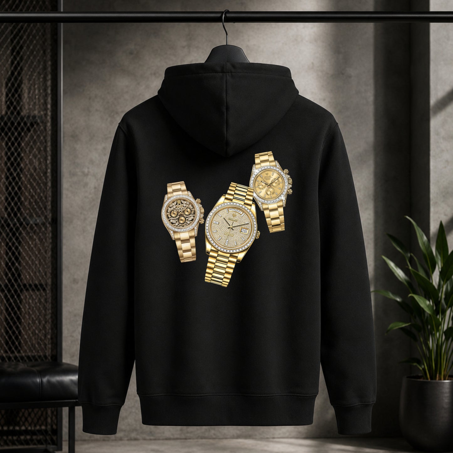 Iced Out Yellow-Gold Overload Hoodie - 2 Farben