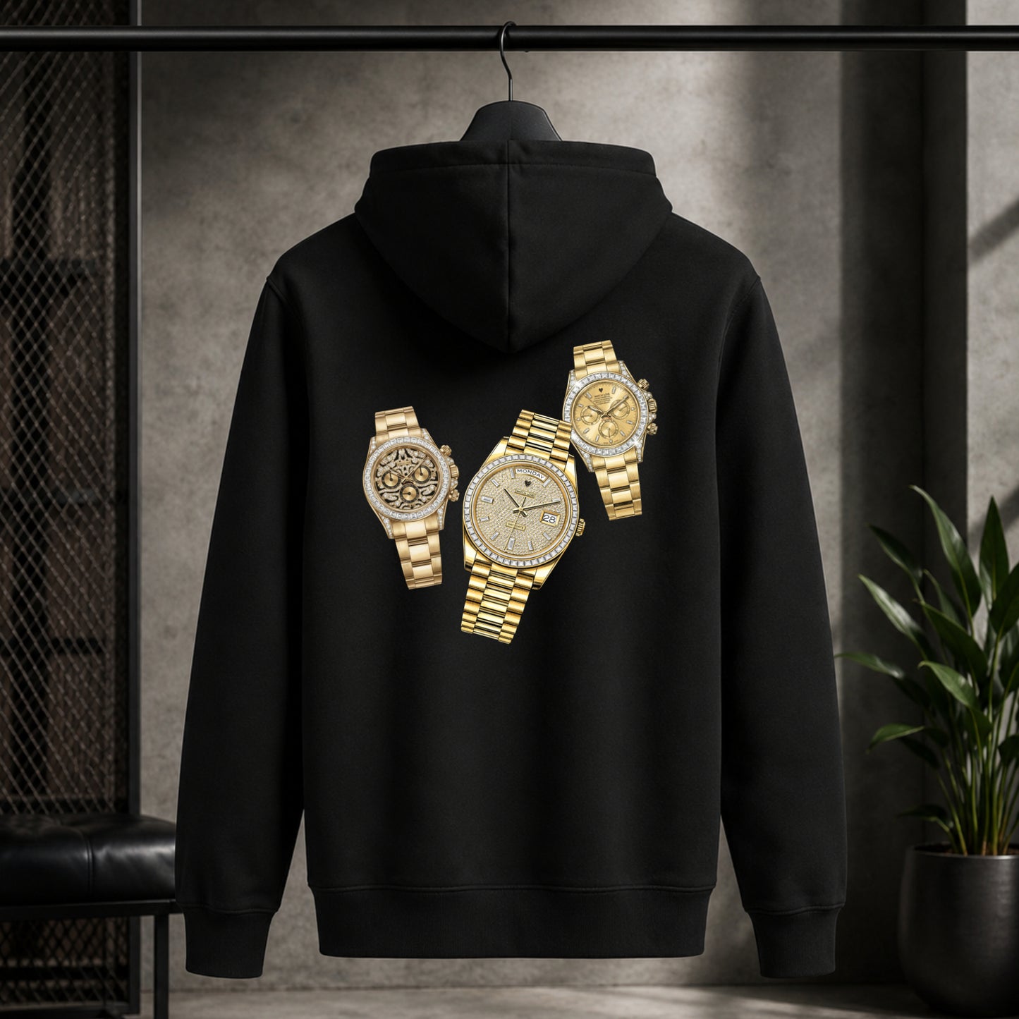 Iced Out Yellow-Gold Overload Hoodie - 2 Farben
