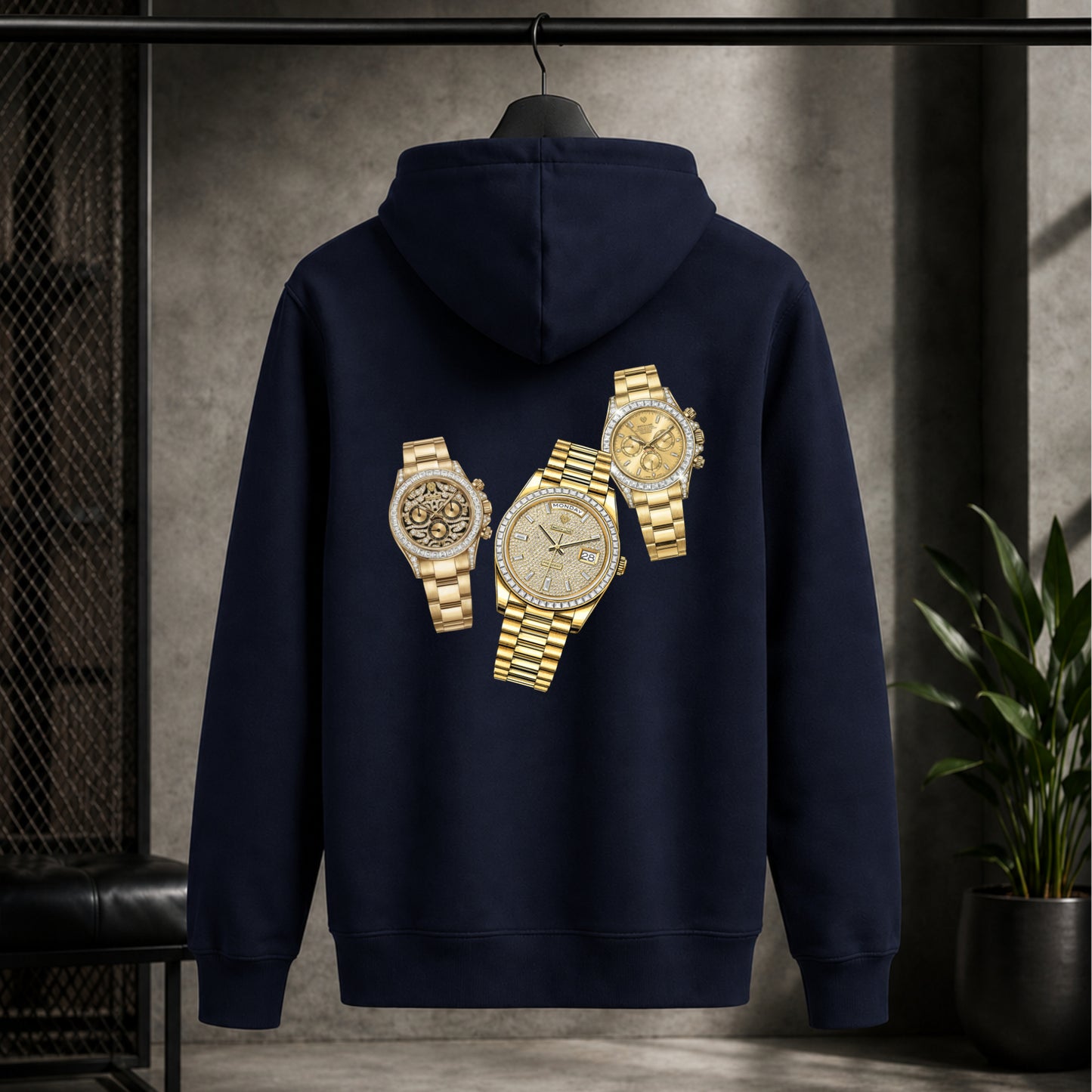 Iced Out Yellow-Gold Overload Hoodie - 2 Farben