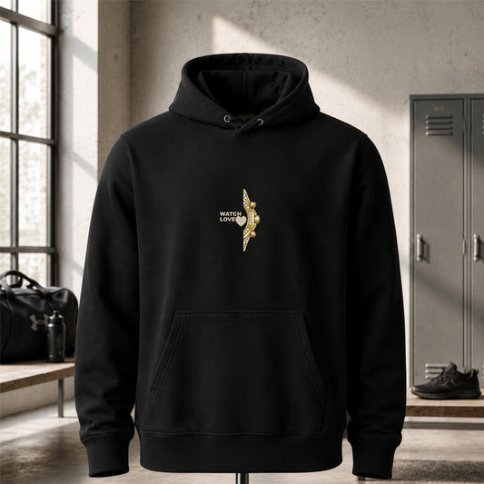 Iced Out Yellow-Gold Chrono Hoodie - 2 Farben