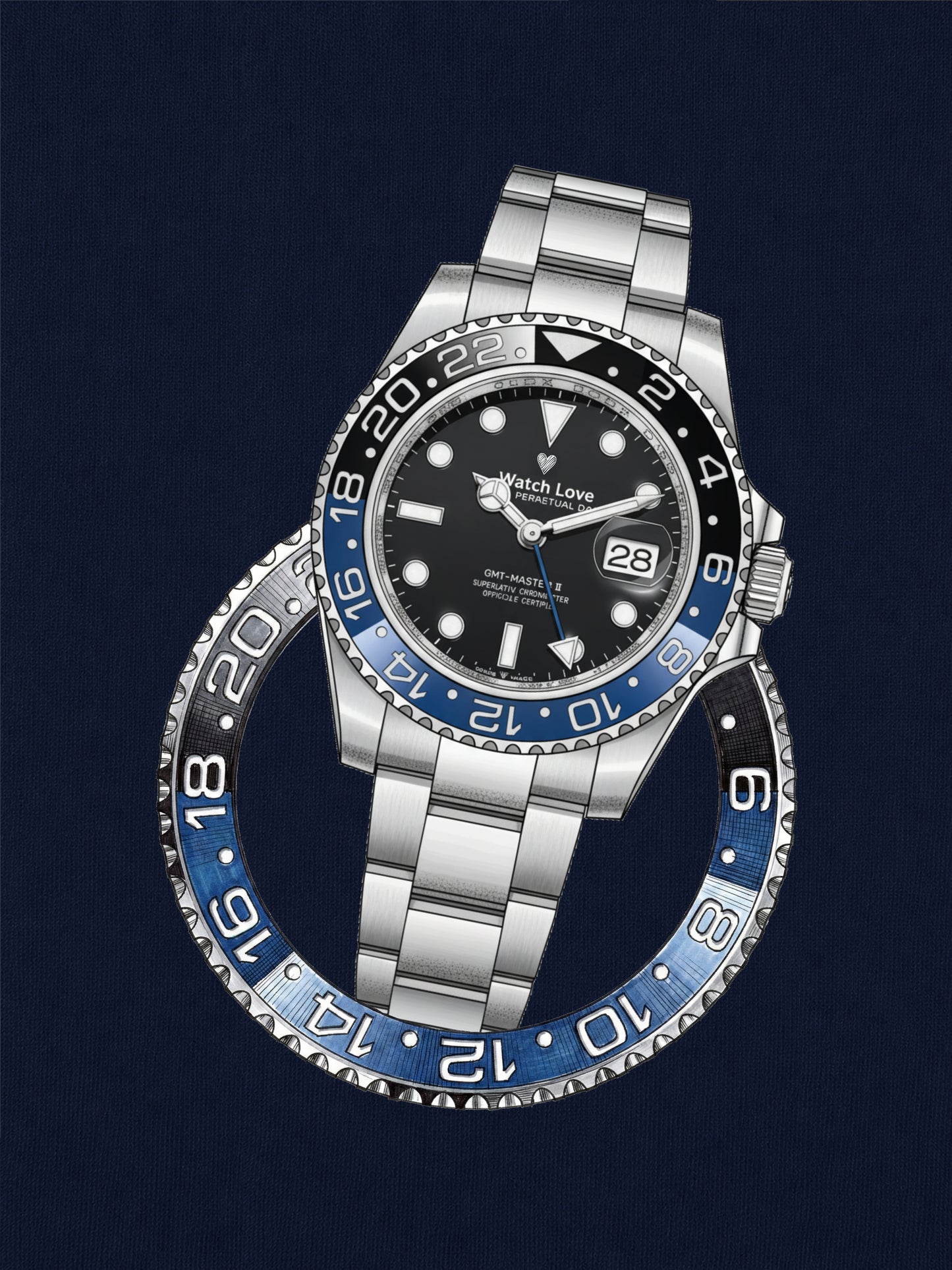 GMT Blue-Black Bezel Polo - 3 Farben
