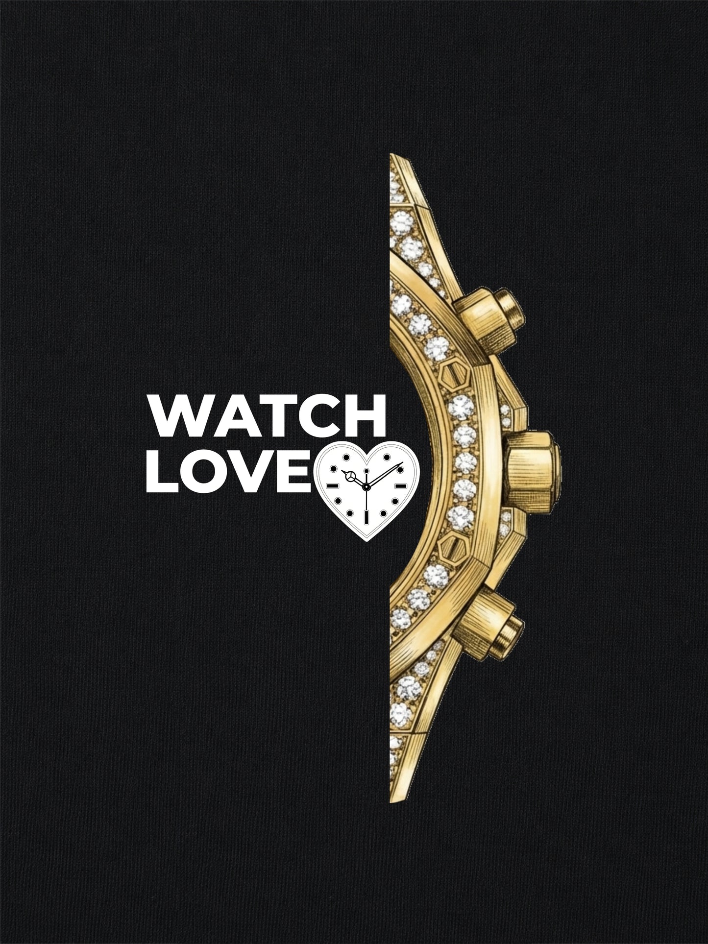 Iced Out Yellow-Gold Chrono Hoodie - 2 Farben