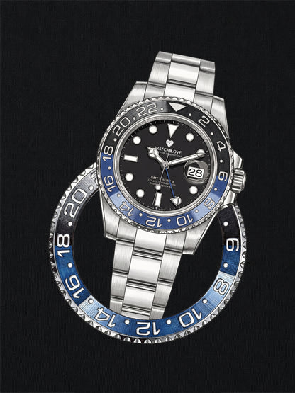 GMT Blue-Black Bezel T-Shirt - 3 Farben