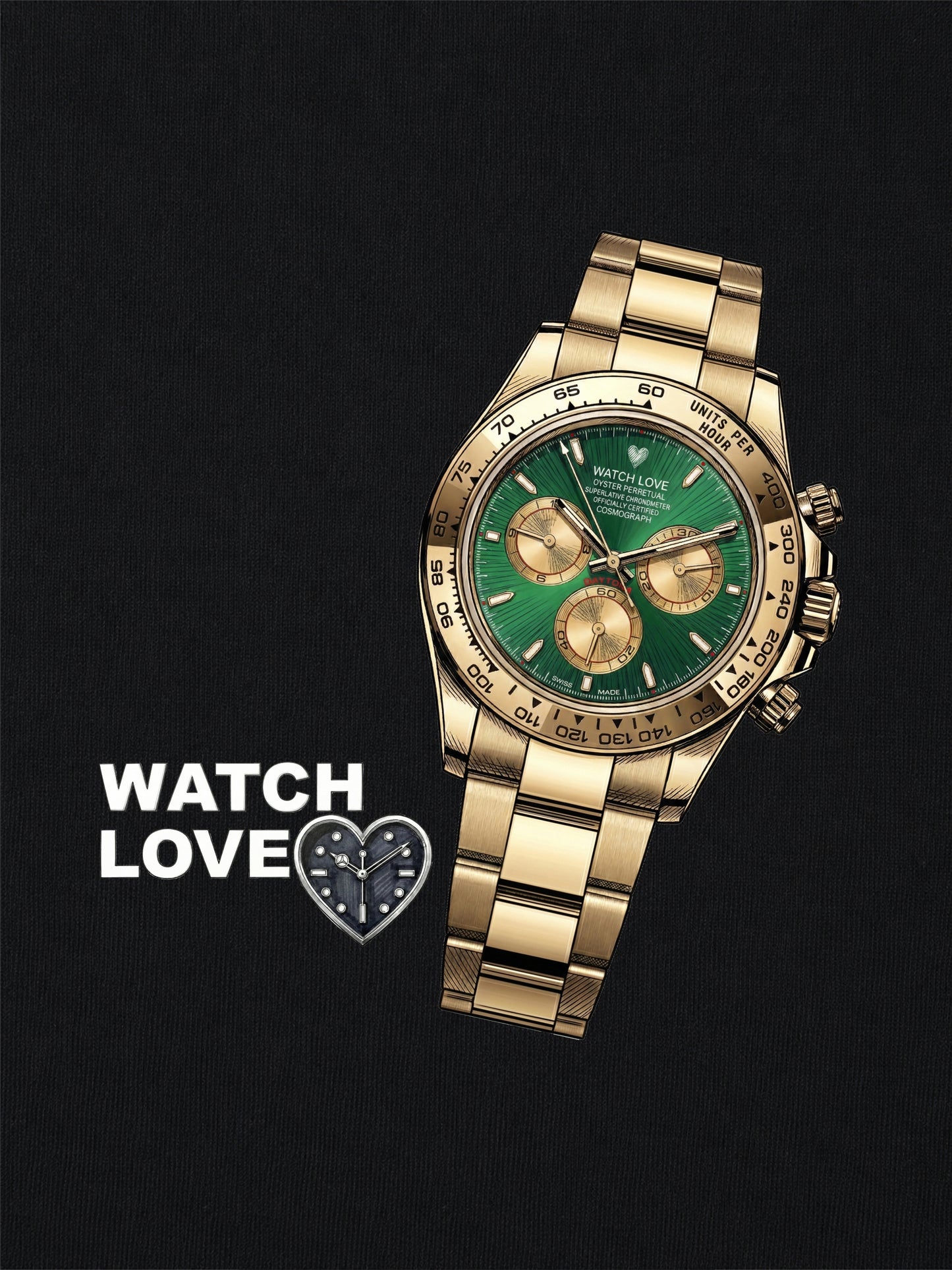 Green Dial Chrono Hoodie - 2 Farben