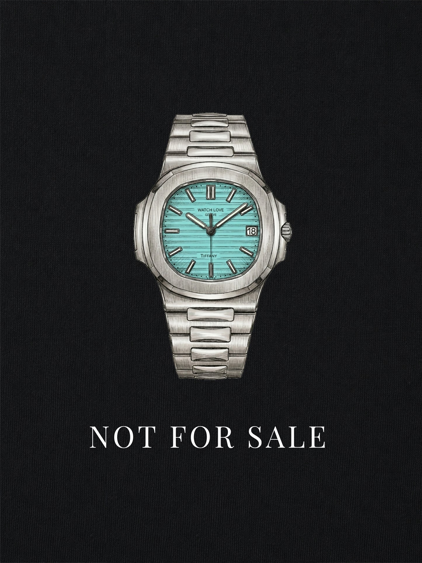 Türkis Dial "Not for Sale" T-Shirt - 2 Farben