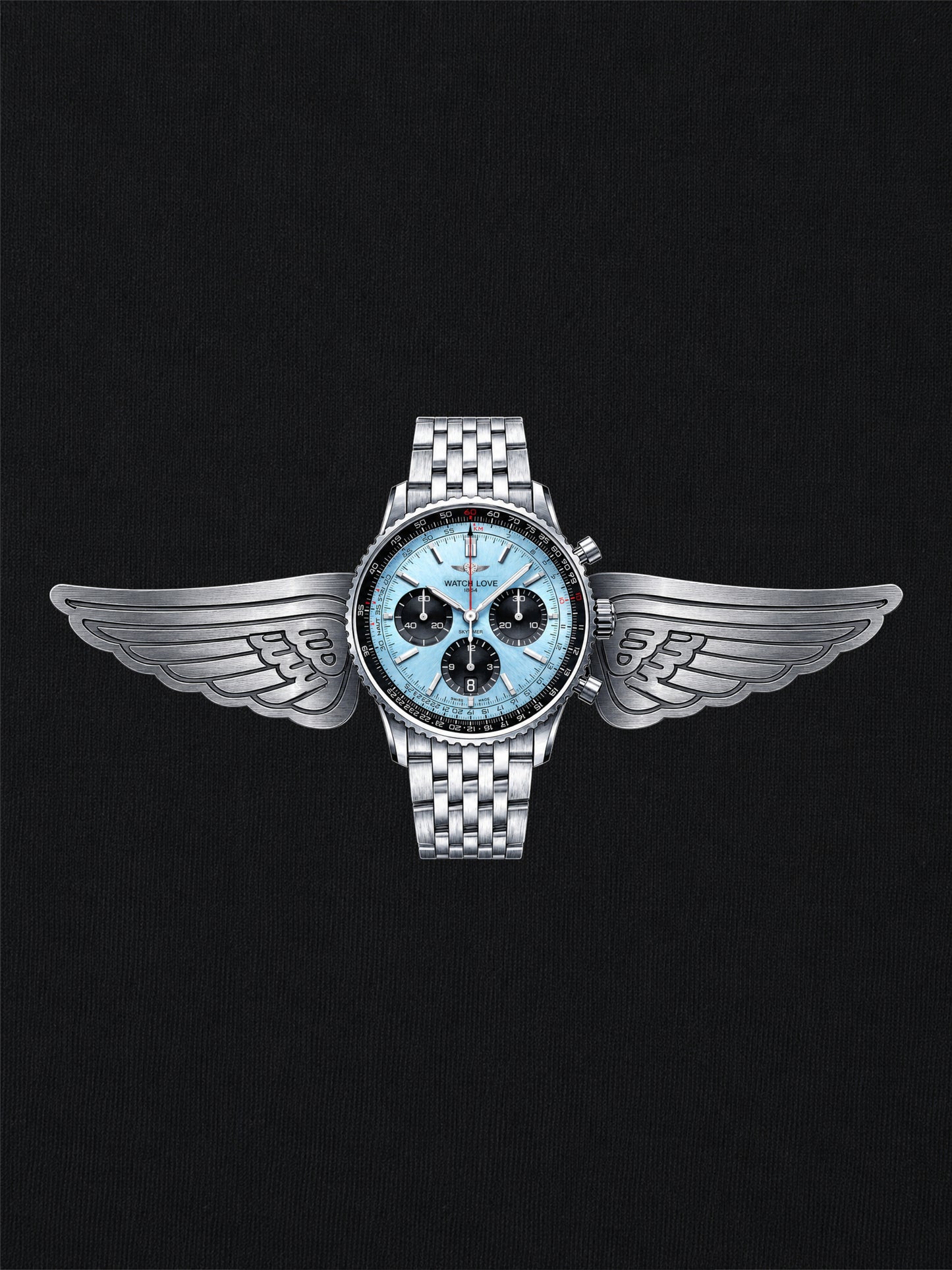 Aviator Spirit – Ice Blue Edition T-Shirt - 3 Farben