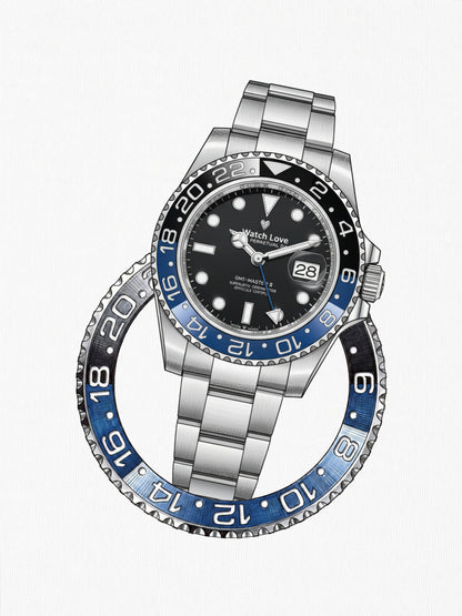 GMT Blue-Black Bezel Polo