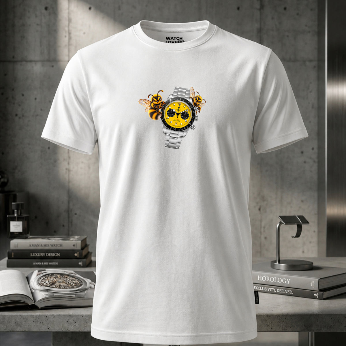 Bumblebee Yellow Chrono T-Shirt Weiß in Premium-Qualität