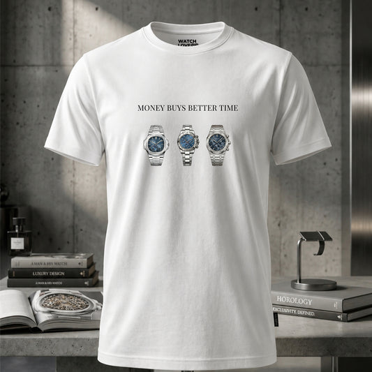 3x Blue Chrono "Money buys better time" T-Shirt