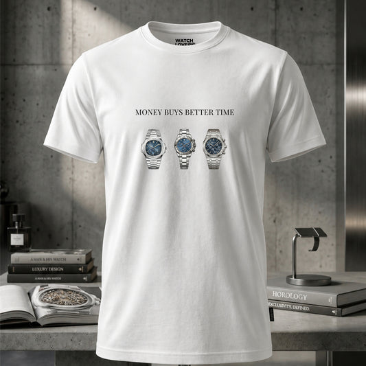 3x Blue Chrono "Money buys better time" T-Shirt