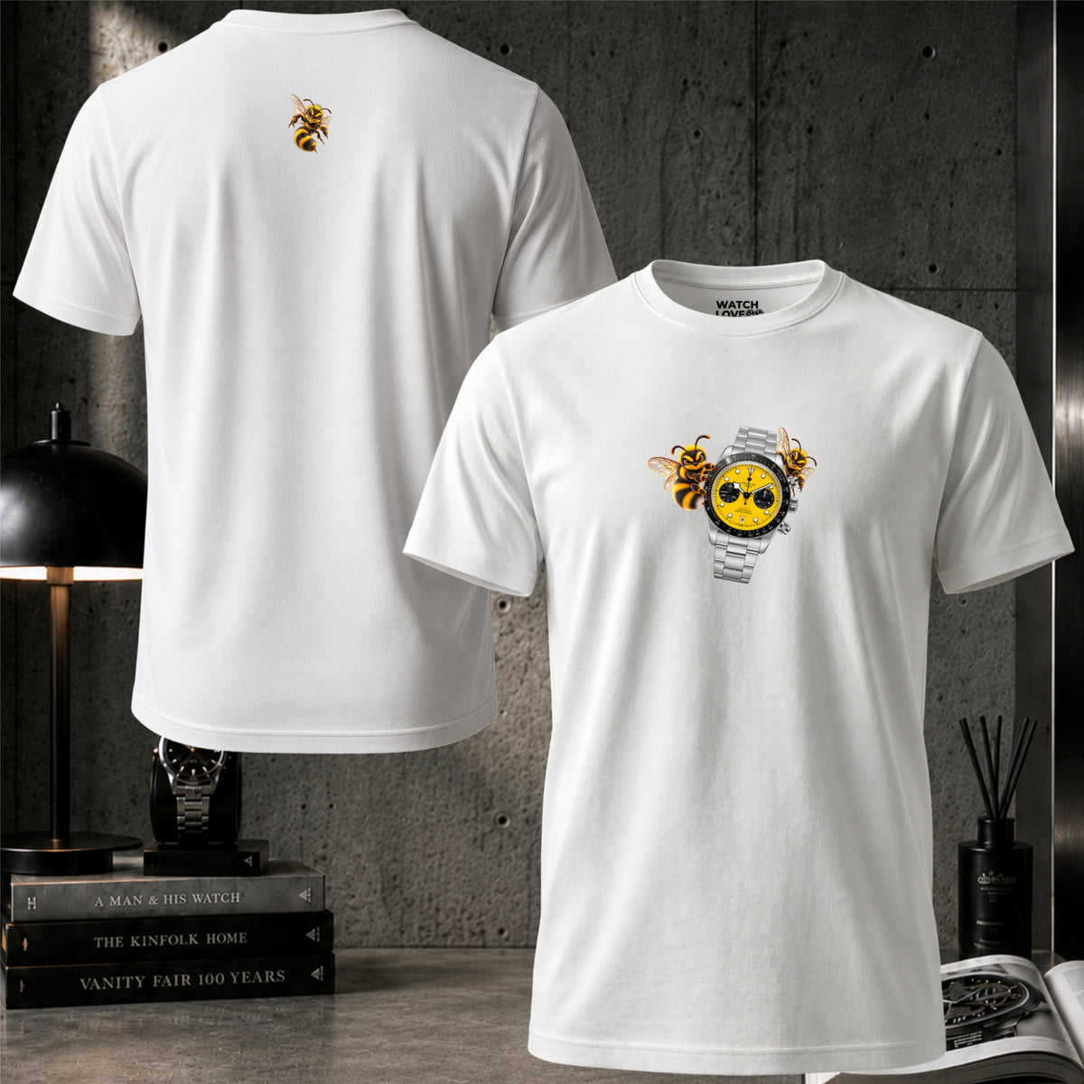 Bumblebee Yellow Chrono T-Shirt Weiß in Premium-Qualität
