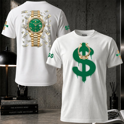 Dollar Sign T-Shirt Weiß - in Premium-Qualität